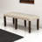 Amid Polyester Blend Upholstered Bench