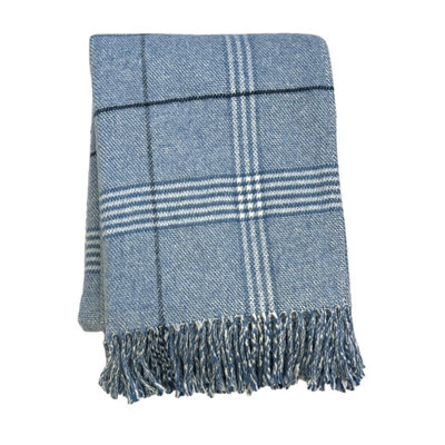 Windowpane Plaid Throw