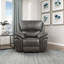 Fauteuil inclinable électrique en microfibre polie moderne et contemporaine de 44,5 po avec commande d'alimentation à une touche et port de charge USB Lineham-296024526-296024524-306192969