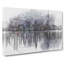 Reflections Of The Auckland Skyline In Abstract - Wrapped Canvas Print-55341399