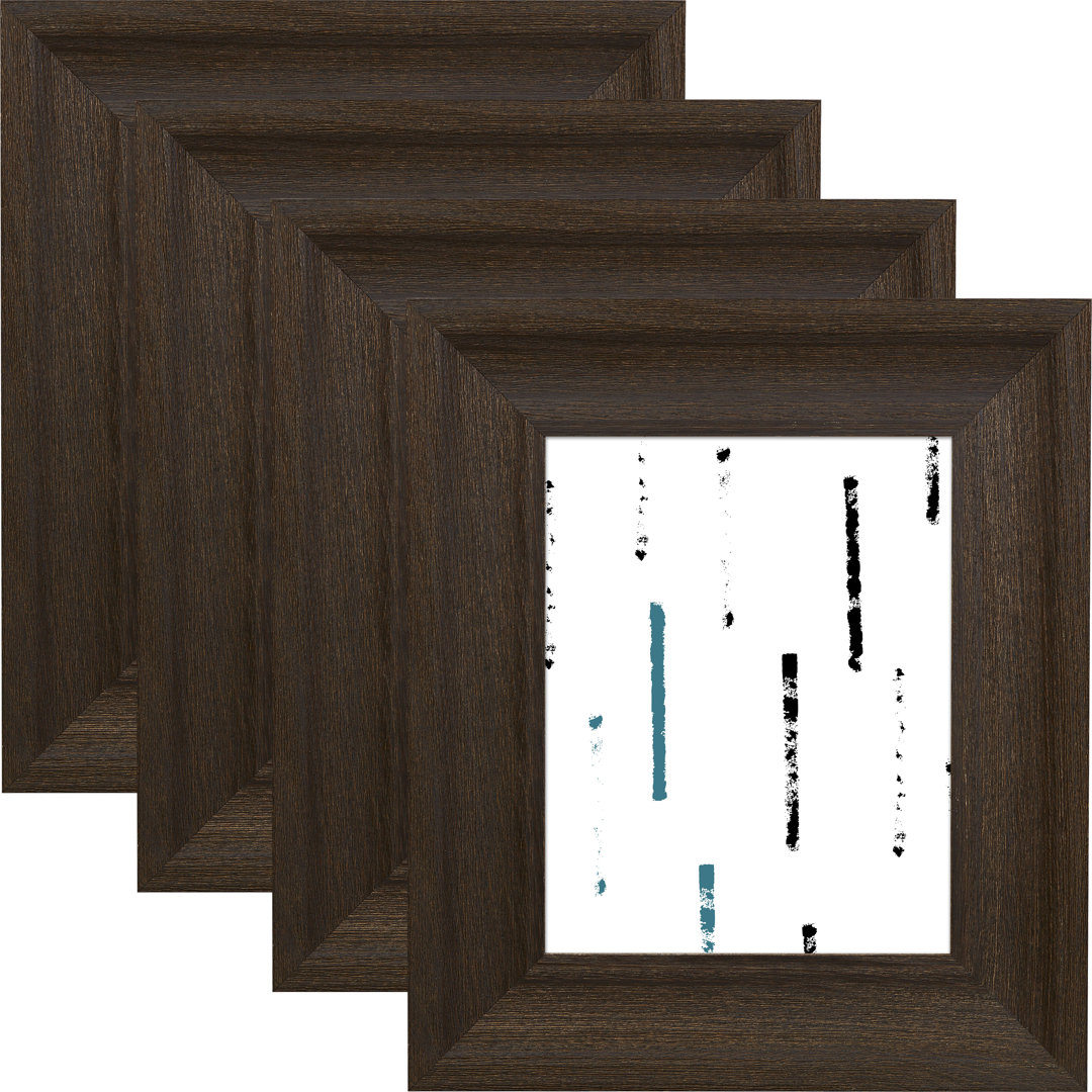 Arya-Jane Weathered Black Wood Picture Frame - Set of 4 (Set of 4) Winston Porter Picture 