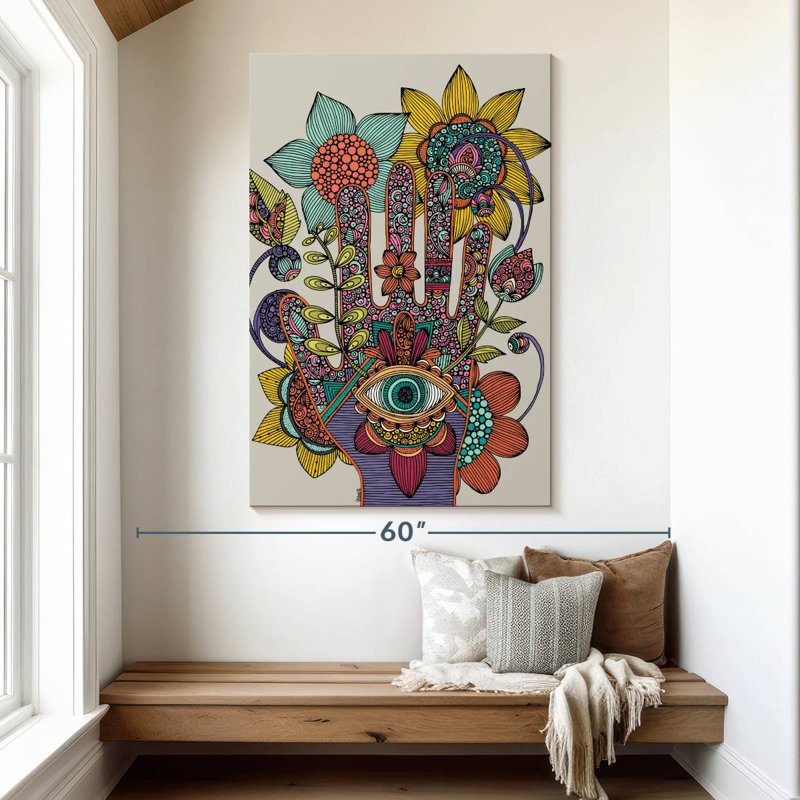 Adella Hamsa Eye, H 51 po x l 34 po