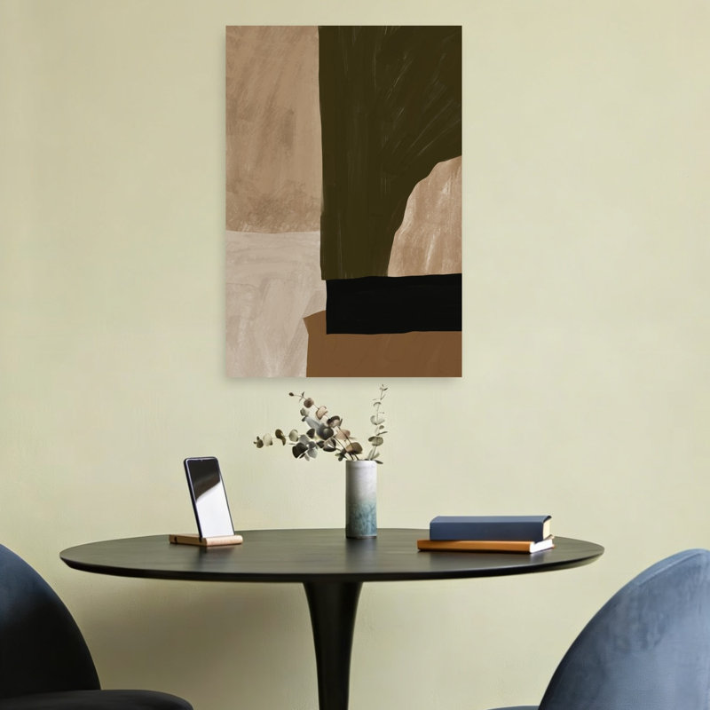 Formes abstraites naturelles, impression d'art mural géométrique minimaliste abstraite, 24" H x 16" W