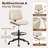 Mid Century Modern Drafting Chair With Foot Ring,Faux Leather And Walnut Wood Finish-125580974