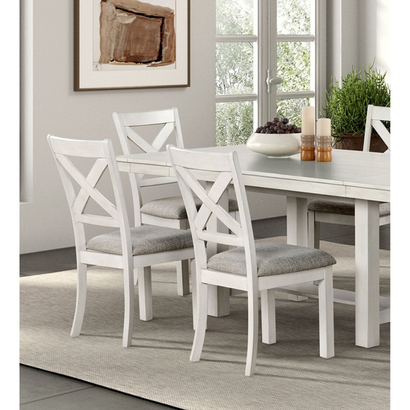Chaises d'appoint rustiques 2 pièces en chêne blanc avec bois d'ingénierie pour les repas