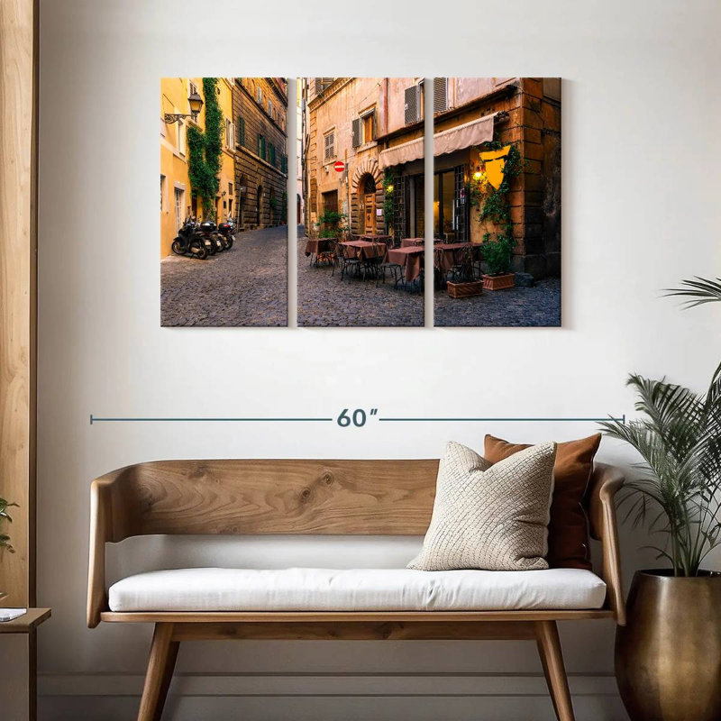 Rue rétro Sirci à Rome, H 28 po x l 45 po