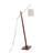 Floor Lamp in Walnut Wood and Satin Nickel with Grey Fabric Shade-144560585-144560587
