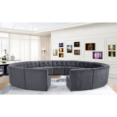 Jedson Velvet Sectional Symmetrical