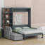 Lit escamotable mural avec canapé et tablettes Murphy-1839680357