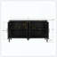 Buffet moderne de style campagnard avec 4 portes et tablette réglable en bois avec buffet et console avec crédence pour la salle à manger, le vestibule et le vestibule-127940116