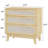 Rattan Drawer Dresser, 3 Wood Drawers-1503313195