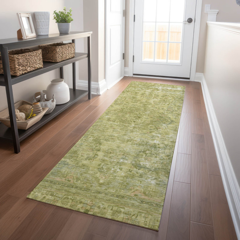 Machine Washable Indoor/Outdoor Claudian ACN1646 Cactus Rug, Runner 2'3" x 7'6"