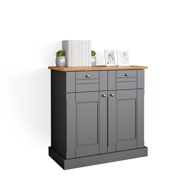 Jefferson Creek 82.6 cm W Chest of 2 Drawers, Beige/Grey