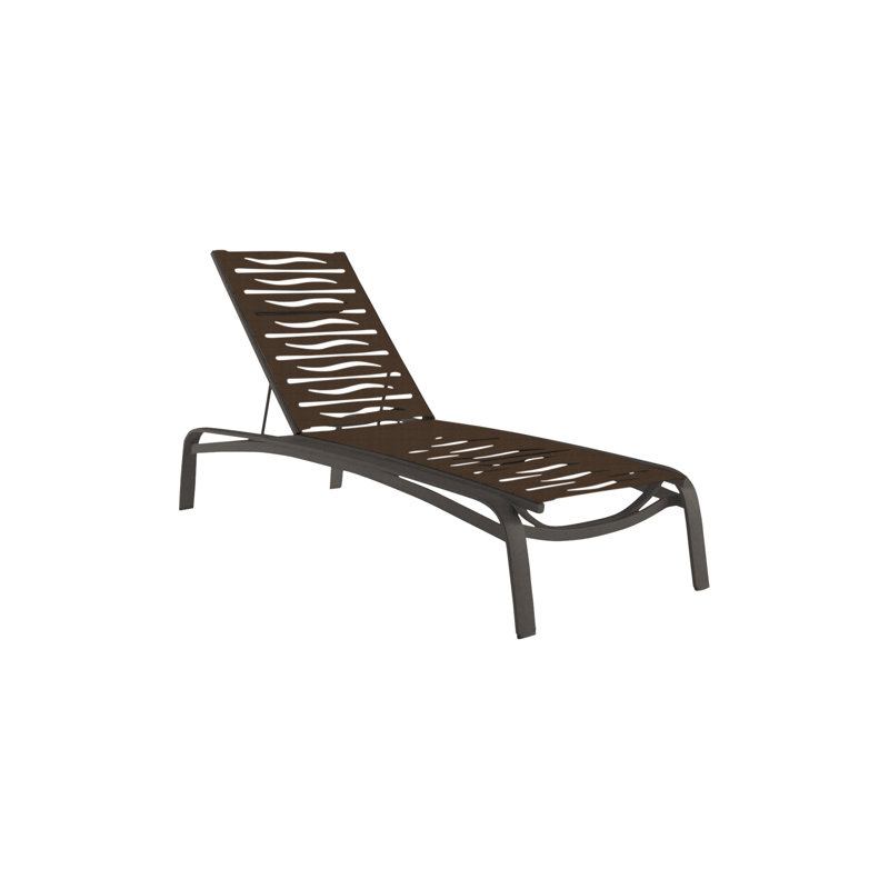 Laguna Beach EZ Span™ Outdoor Rust-Resistant Metal Chaise Lounge, Greco, Graphite