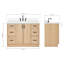 Ensemble de meuble-lavabo rectangulaire simple avec comptoir en quartz Ariel Kelly-105988832-124984833
