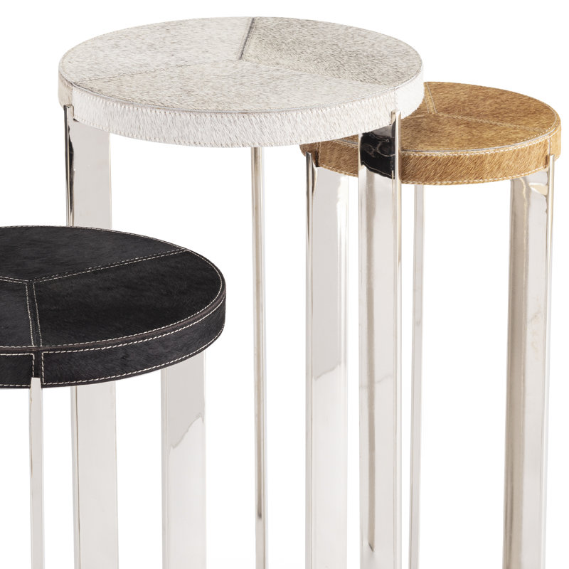 Andres Nesting End Table, Nickel