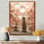 Toile avec cadre flottant brun