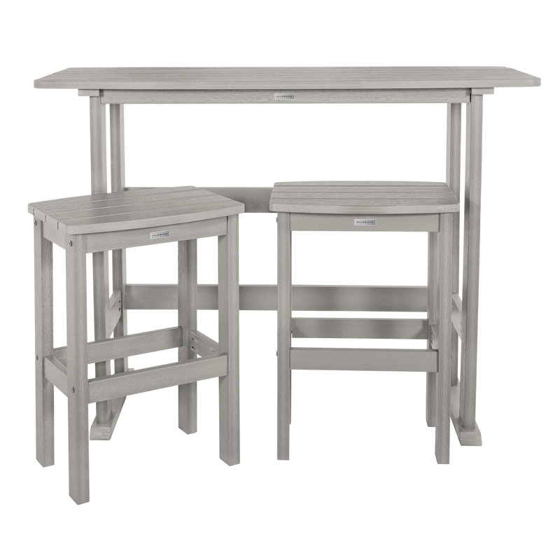 Arbnora 2 - Person Patio Dining Set with Rectangular Table, Harbor Gray