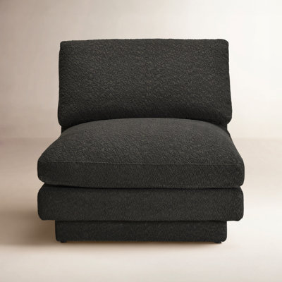 Woolf 34" Modern Boucle Upholstered Slipper Chair