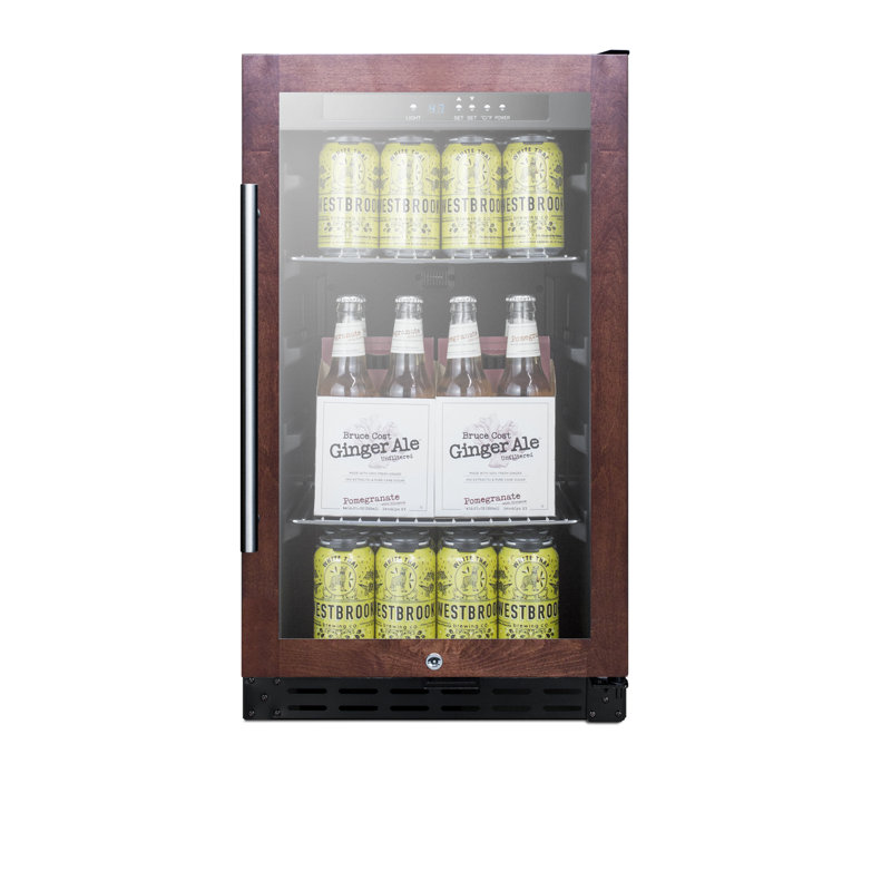 Summit Appliance 17.75'' W Freestanding 108 Cans (12 oz.) 2.7 Cubic Feet Beverage Cooler with Glass Door