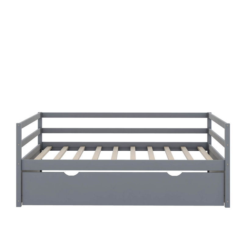Emele Twin Daybed with Trundle, Gray