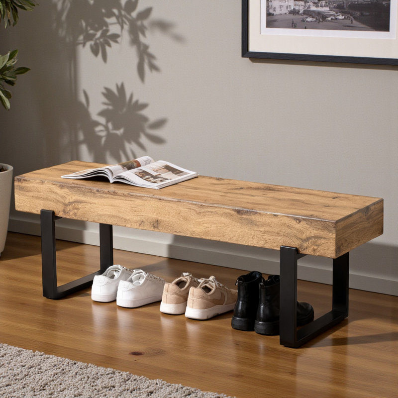 Daidrian Bench, Natural Wood Wash