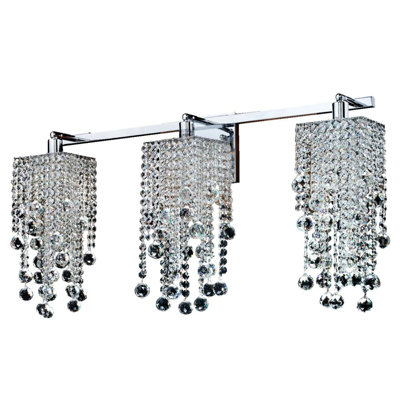 Appliquee à bras 3 lumières cristal square Cohen-Arazi