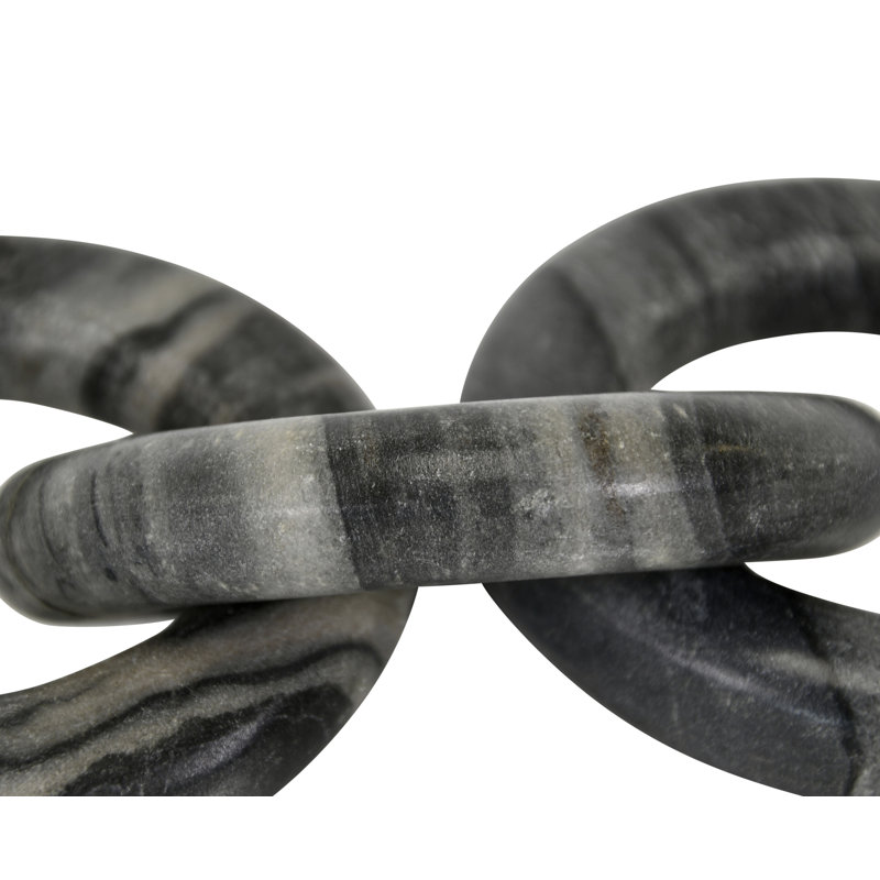 Round Gray Marble Chain