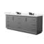 Strada 84" Freestanding Double Bathroom Vanity with Cultured Marble Top-383803914-383803905