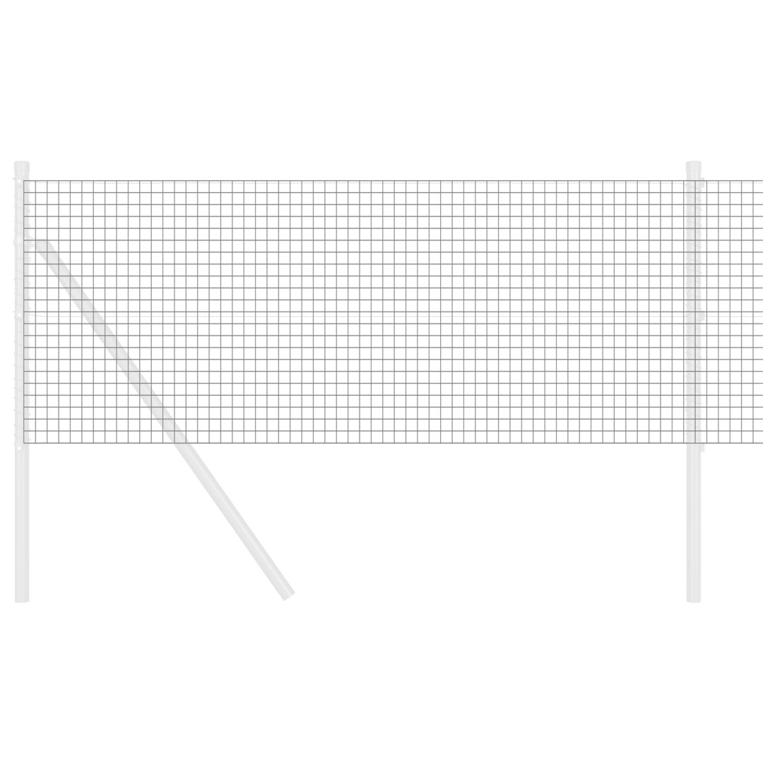 Vidaxl Welded Wire Fence Galvanised Steel
