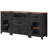 WAMPAT TV Stand With 5 Drawers And 2 Door Storage, Dresser Organizer Units With Adjustable Shelf ,Farmhouse Entertainment Center For Dining, Living And Bed Room-1892900594
