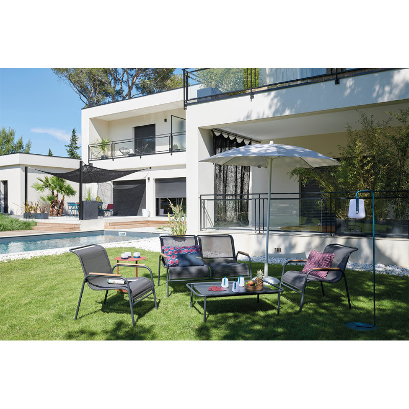 Salsa Outdoor Round Side Table, Liquorice