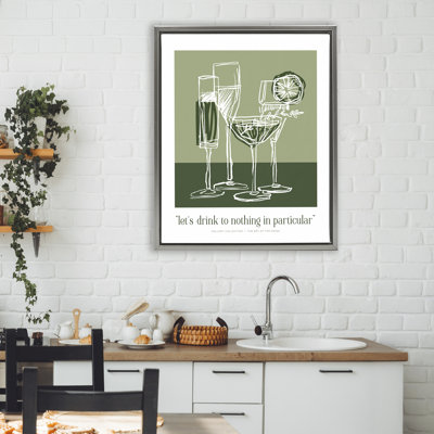 Cadre flottant Green Drink Toast, par Lettred and Lined