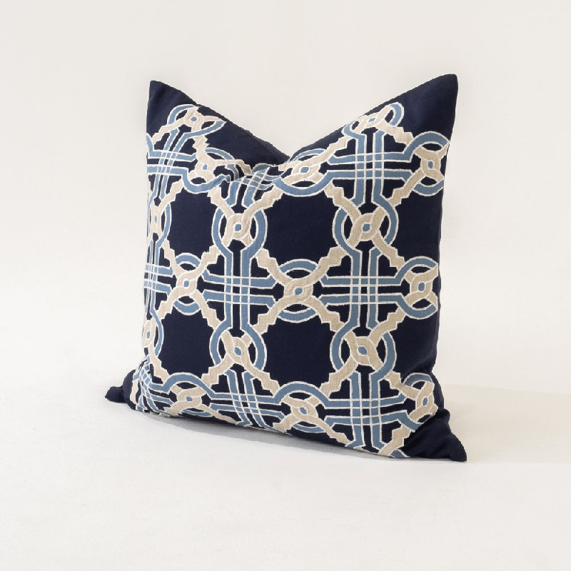 Intertwined Navy Lounge Cushion 55 X 55Cm