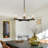 Belser 5-Light Dimmable Modern Round Chandelier with Seeded Cylinder Glass Shade for Dining Room