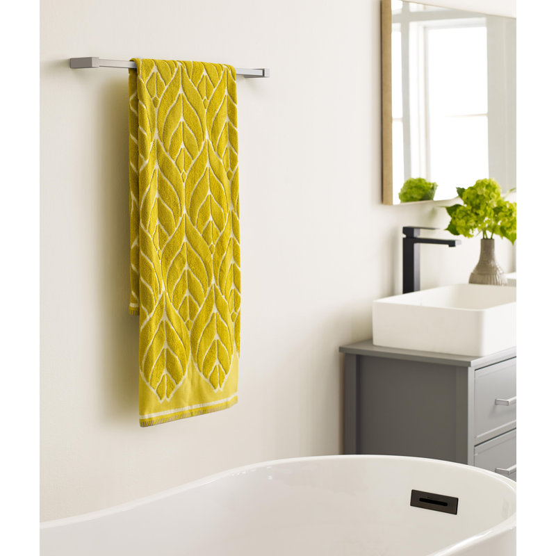 Monument Wall Mounted Towel Bar, Brushed Nickel, 2.7"D x 24.8"L x 0.56"H 