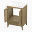 Meuble-lavabo en rotin naturel 24 po avec lavabo