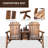 Gwen Solid Wood Double Adirondack Chair with Table