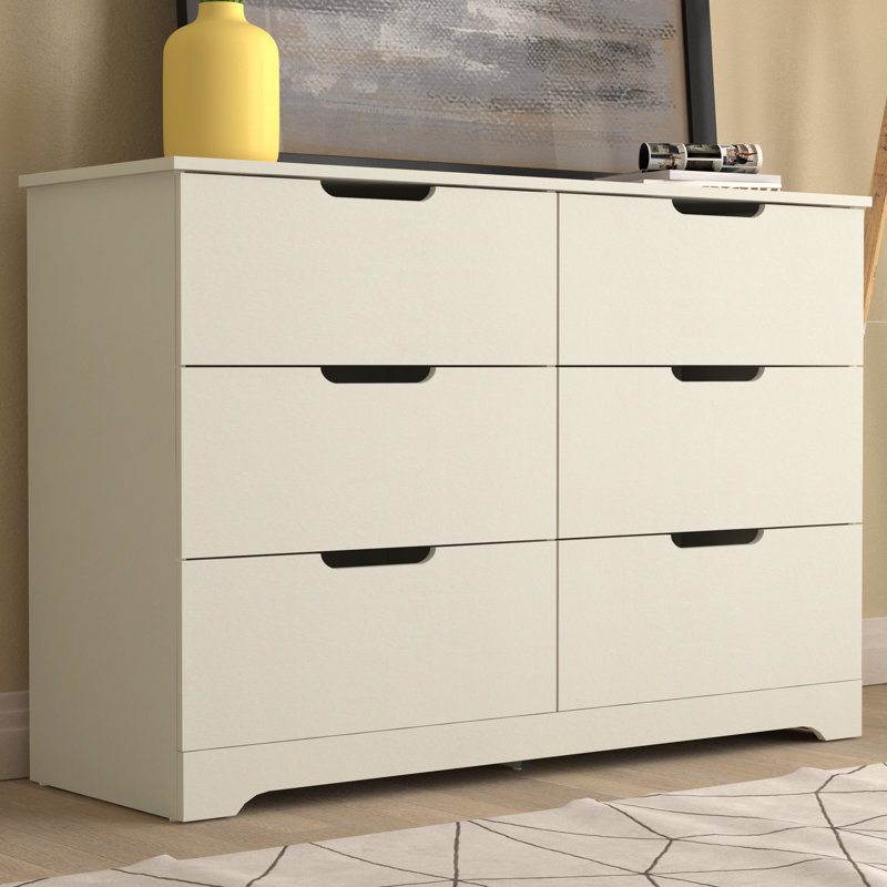 Aroob 6 Drawer Dresser 47.24'' W, Beige