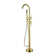 2 Handle Floor Clawfoot Tub Faucet with Diverter