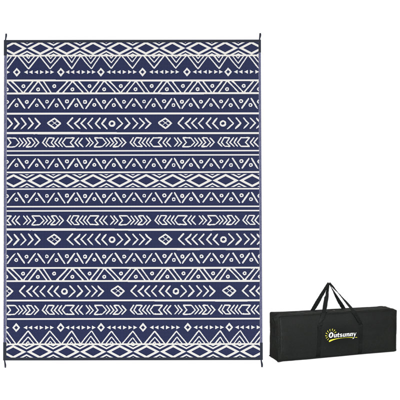 Striped and Geometric Rug