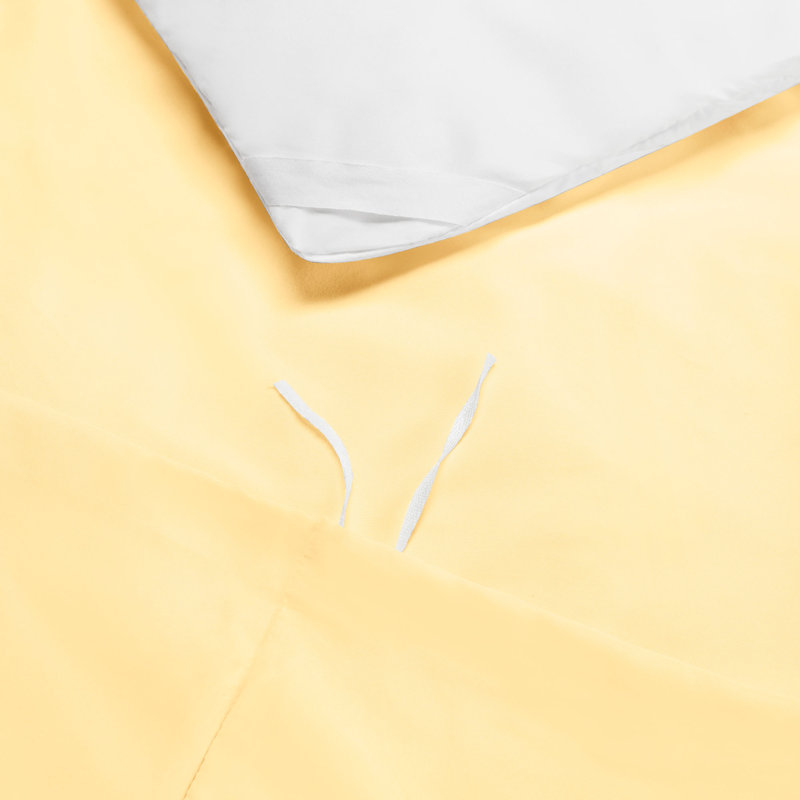  Ensemble de housse de couette ultra-doux, Jaune vanille, Housse de couette très grand californien et 2 tai