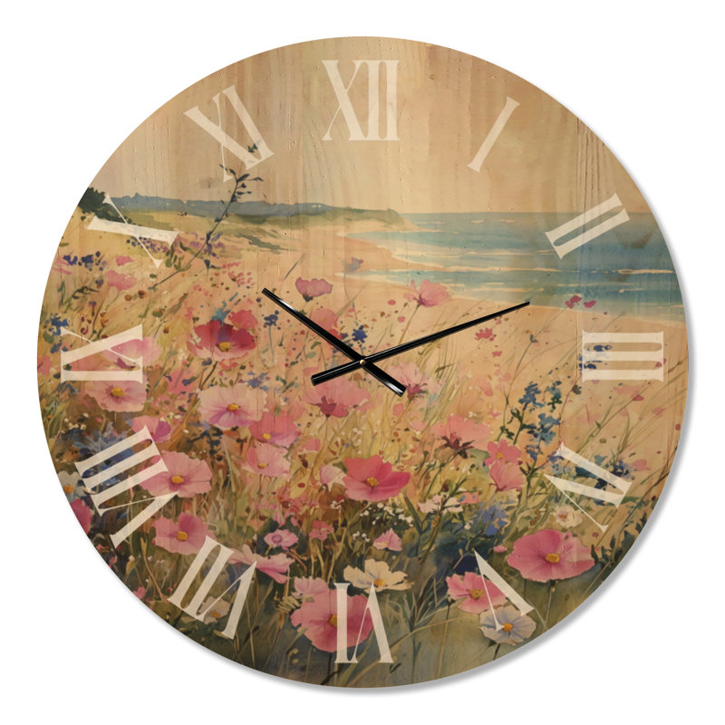 Solid Wood Analogue Wall Clock, Très grand