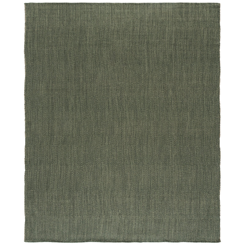 Tapis Montauk 326 tissé à la main en coton recyclé, sans motif, Rectangle 9' x 12'