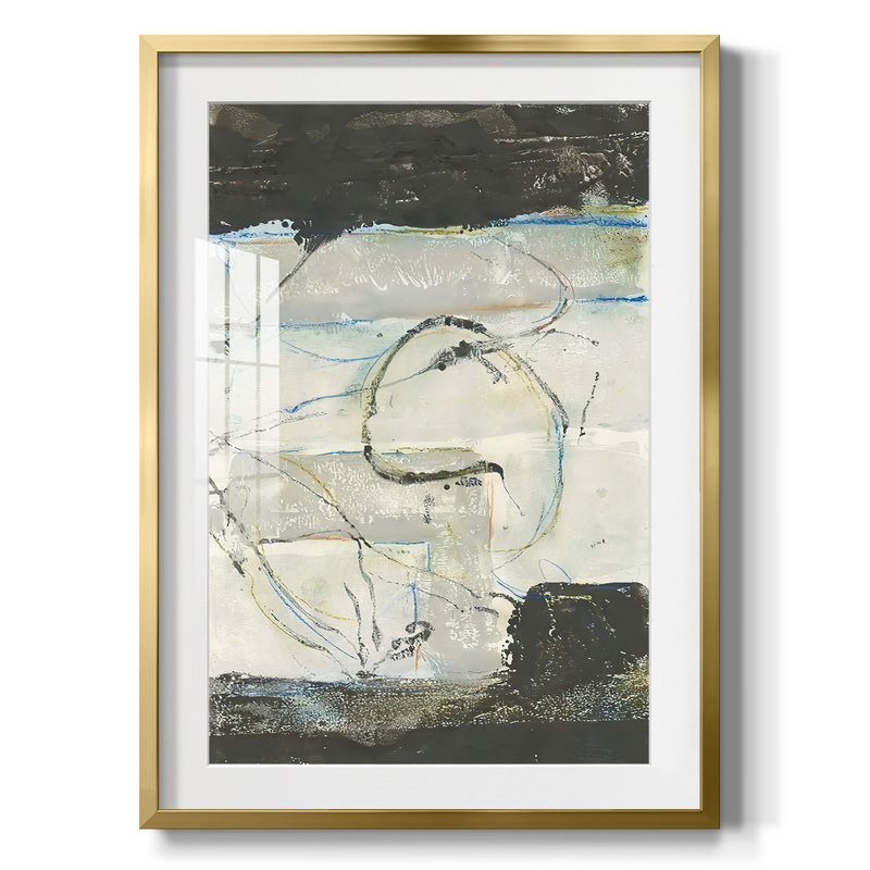 Continuing Energy I -Framed Print, 28.5" H x 20.5" W, Gold