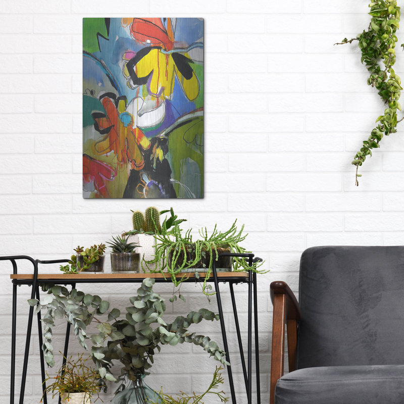 «Fresh Daisies» par Alice Weil, art mural, H 16 po x l 12 po