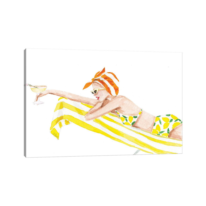 Yellow Towel by Style Of Brush - Gallery-Wrapped Canvas Giclée on Canvas, 20.32 cm H x 30.48 cm W, Canvas