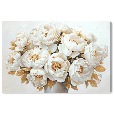 Art floral chic sur toile avec arrangement floral chic par Art Remedy
