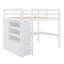 Lit mezzanine avec garde-robe intégré, bureau, tablettes de rangement et tiroirs-23809356