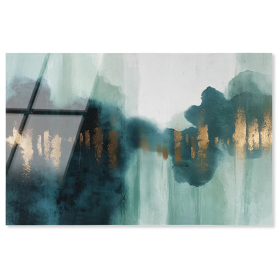 «Teal Fog I Green», reproduction d'art par Art Remedy